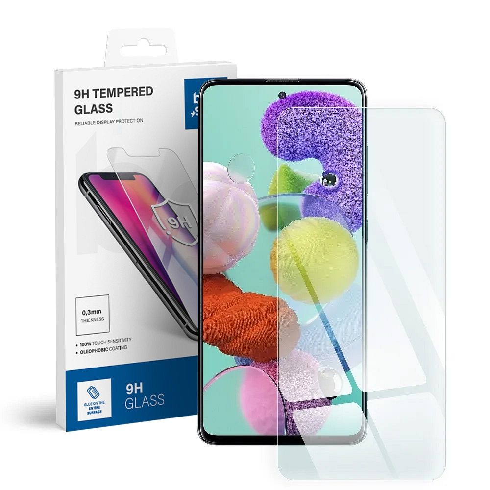 Закалённое стекло для Samsung Galaxy A71 Blue Star