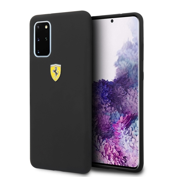 Ferrari kietasis dėklas FESSIHCS67BK S20+ G985 juodas/juodas silikonas