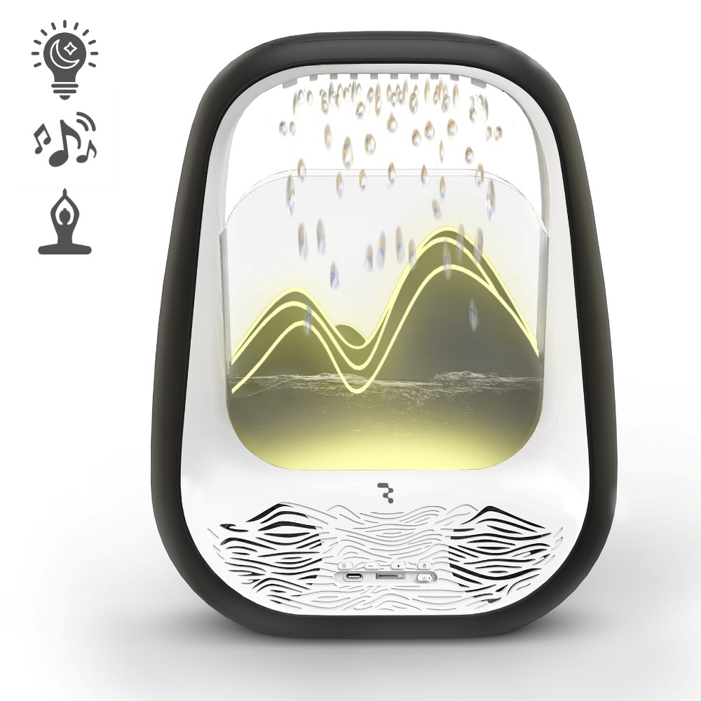 Belaidis miego ir poilsio garsiakalbis Reach Relaxing Rain juodas