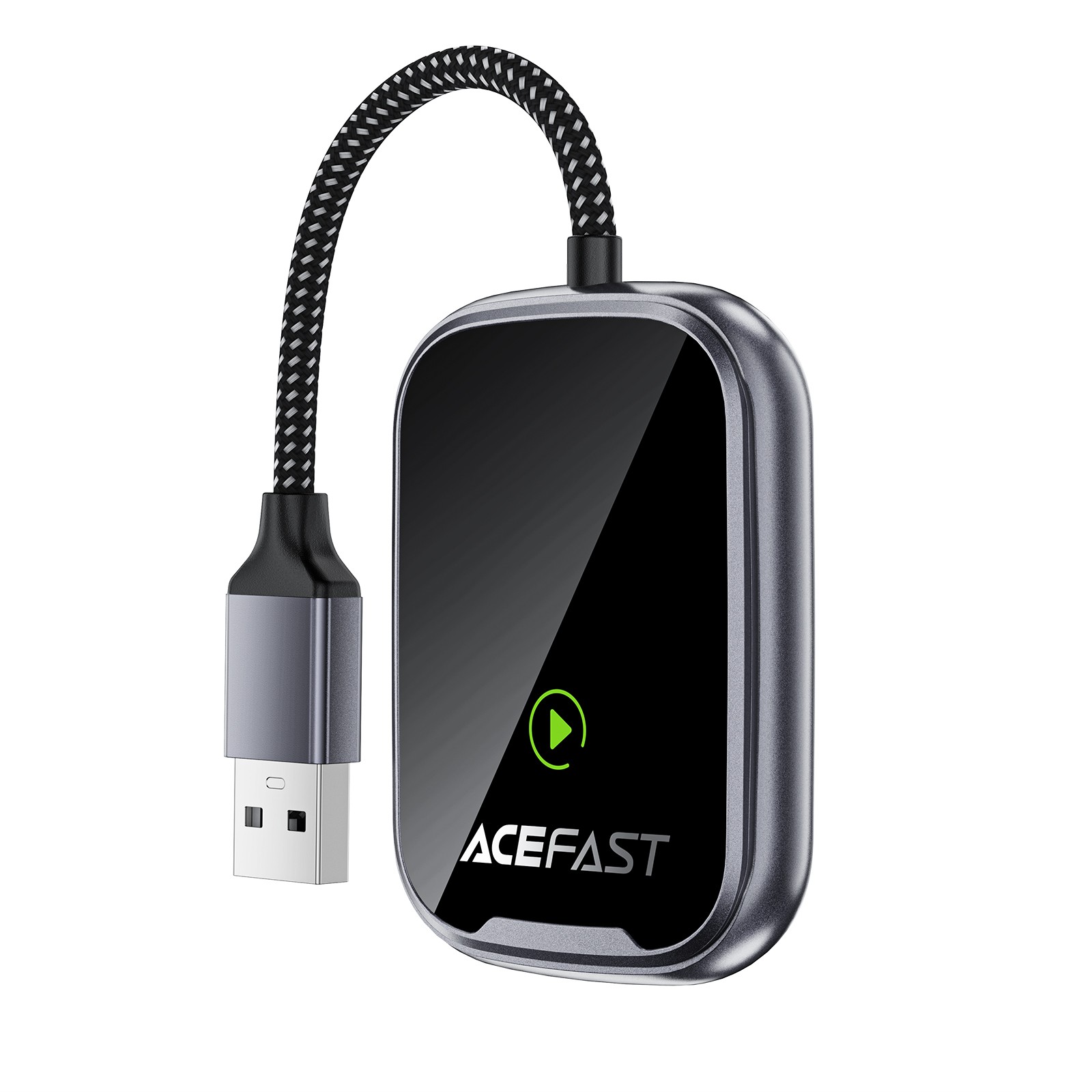Acefast QC1 wireless CarPlay / Android Auto adapter black