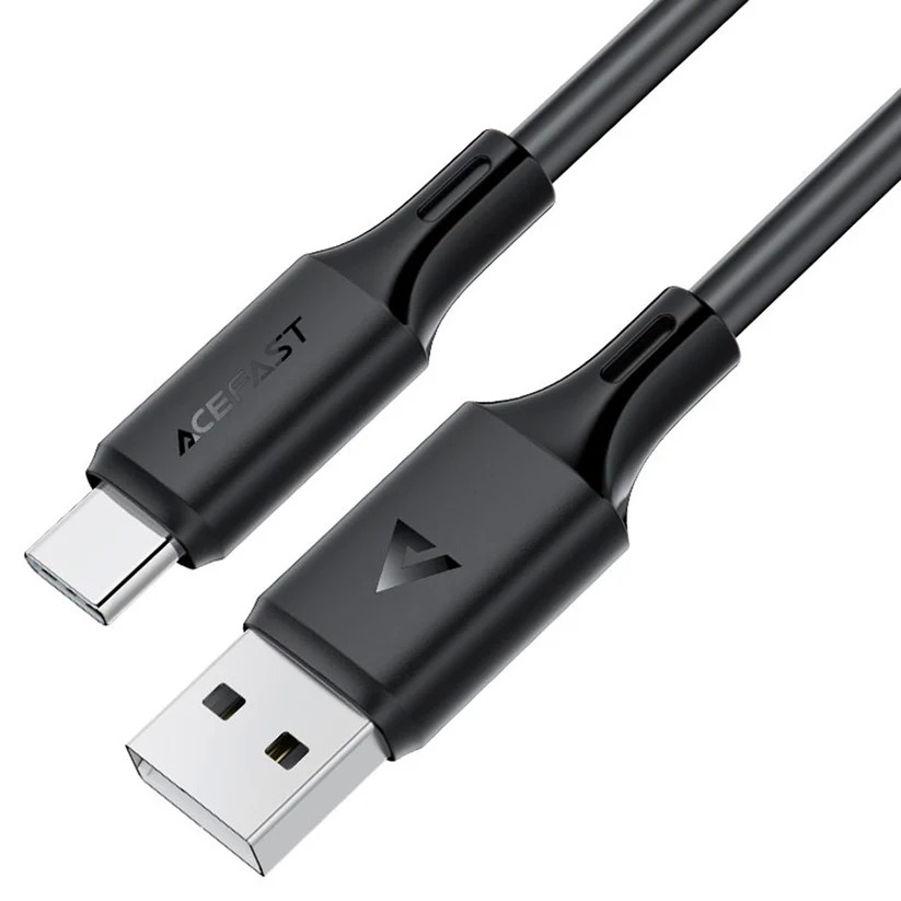 USB laidas Acefast C17-04 USB-A į USB-C 1.2m juodas