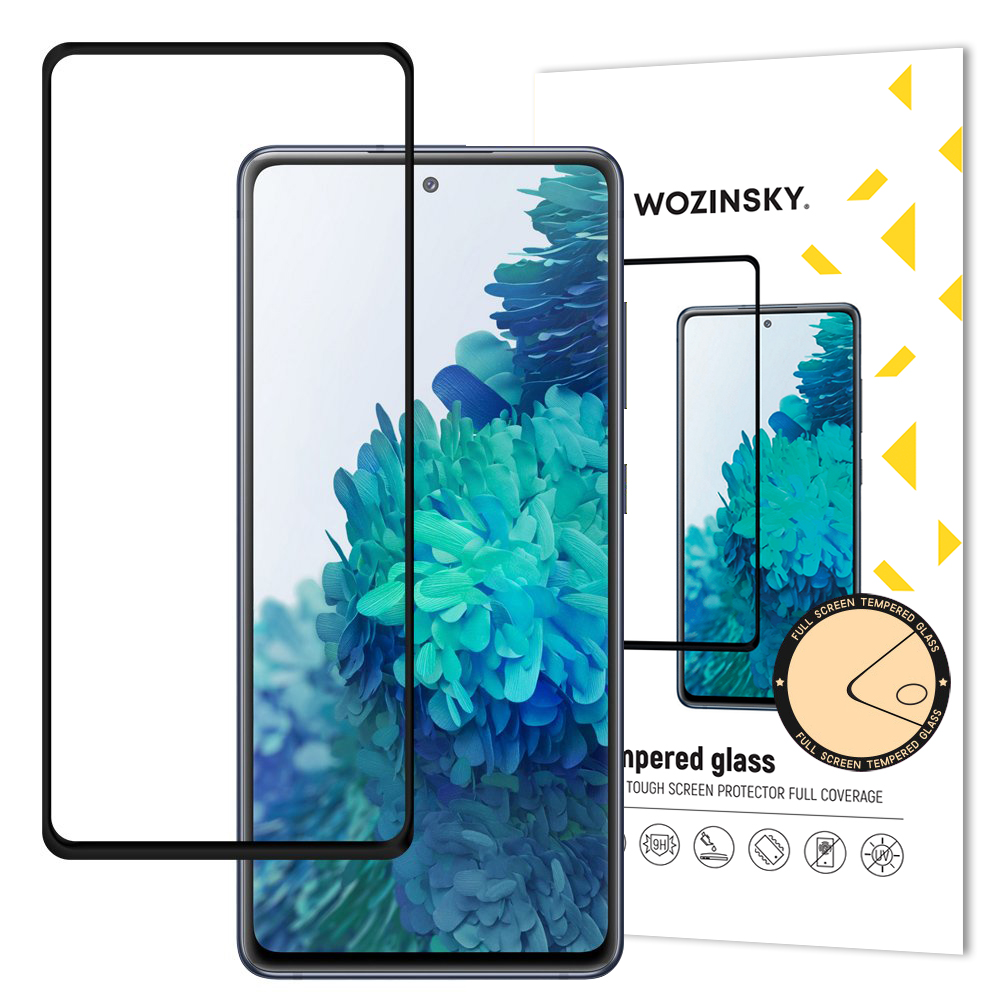 Wozinsky Full Glue Tempered Glass особо прочное закаленное защитное стекло с полным покрытием и рамкой, совместимое с чехлом, для Samsung Galaxy S20 FE, черное