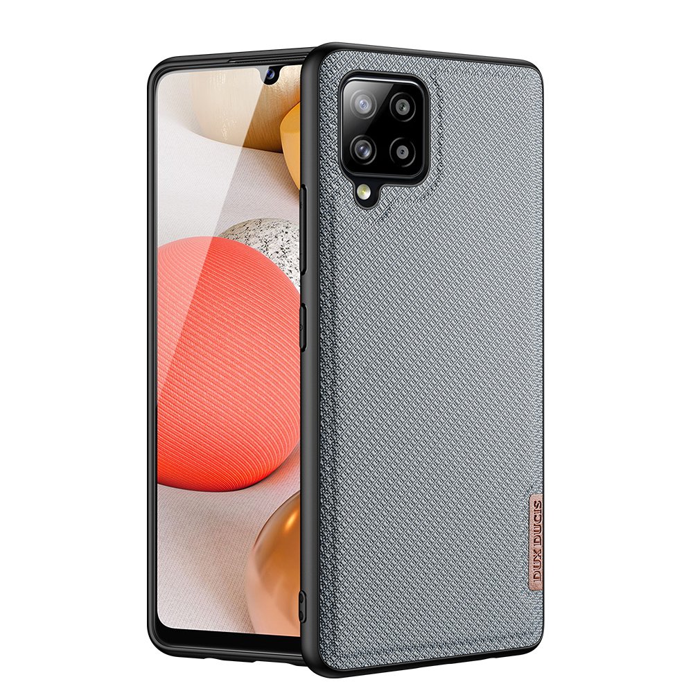 Dux Ducis Fino dėklas padengtas nailono medžiaga Samsung Galaxy A42 5G pilkas