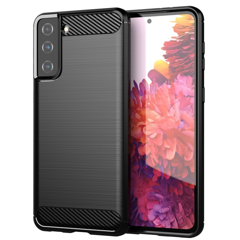 Anglies dėklas lankstus dangtelis TPU dėklas Samsung Galaxy S21+ 5G (S21 Plus 5G) juodas
