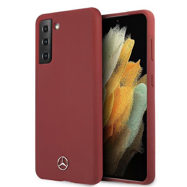 Dėklas telefonui Mercedes Silikoninis Line dėklas Samsung Galaxy S21 raudonas