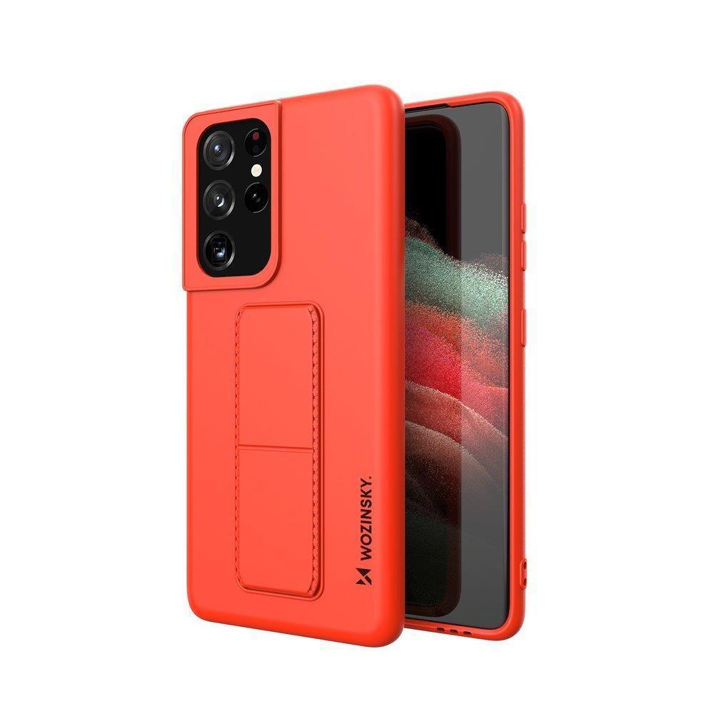 Wozinsky Kickstand Case силиконовый чехол с подставкой Samsung Galaxy S21 Ultra 5G красный