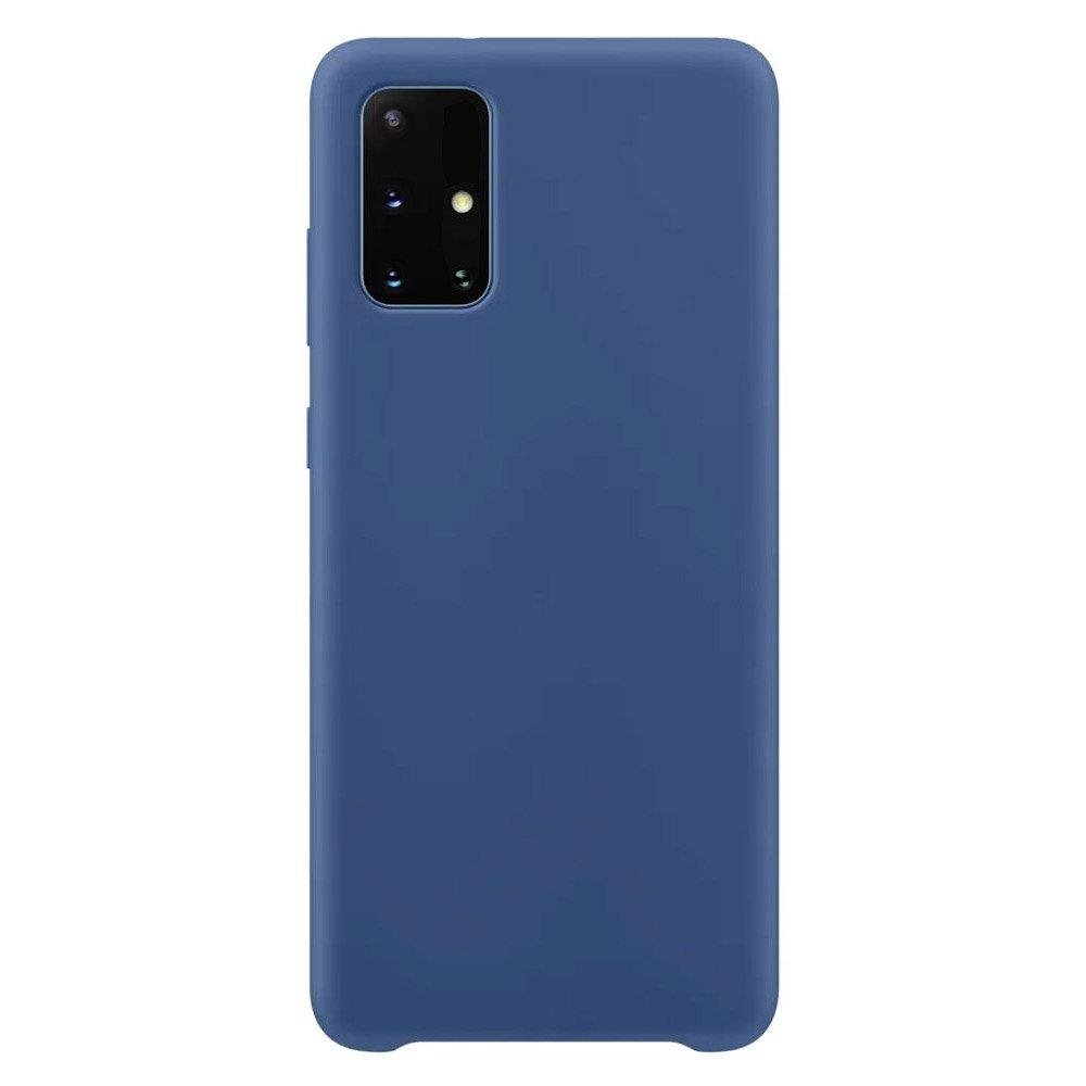 Silicone Case мягкий гибкий резиновый чехол для Samsung Galaxy S21+ 5G (S21 Plus 5G) тёмно-синий