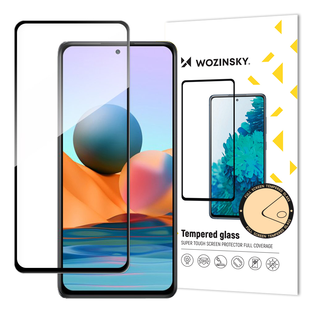 Wozinsky Super Durable Full Glue закалённое стекло на весь экран с рамкой Case Friendly для Xiaomi Redmi Note 12 Pro+ / Note 12 Pro / Note 12 5G / Note 12 / Xiaomi Redmi Note 10 Pro / Xiaomi 12T / 12 T Pro / Mi 11i / Mi 11T / Mi 11T Pro / POCO F3 / POCO X