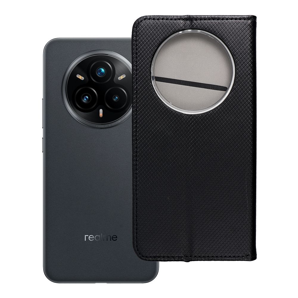 SMART CASE knygos dėklas REALME 14 PRO PLUS juodas
