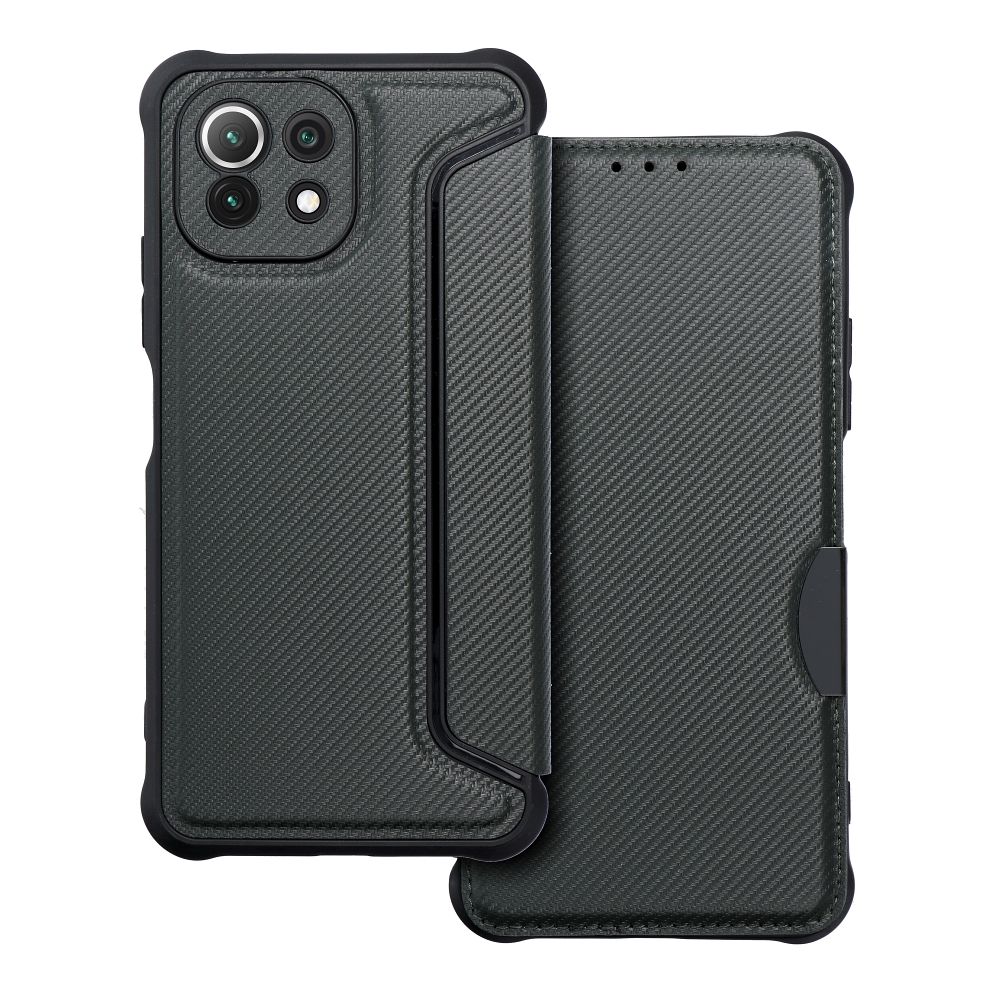 RAZOR knygos tipo dėklas telefonui Xiaomi Mi 11 Lite 5G / Mi 11 Lite LTE (4G) / Mi 11 Lite NE juodas