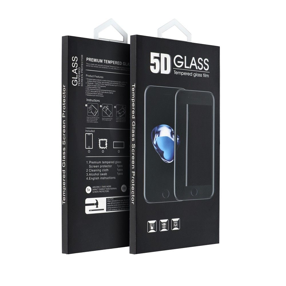 5D pilno klijavimo grūdintas stiklas - Xiaomi Redmi Note 10 5G juodas