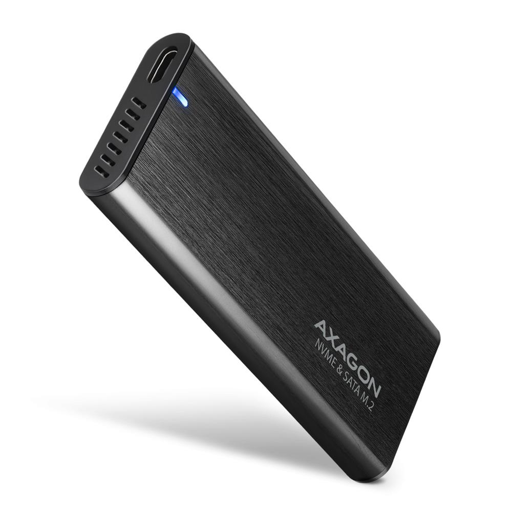 AXAGON SSD Dėklas M.2 NVMe/SATA USB-C EEM2-SB2