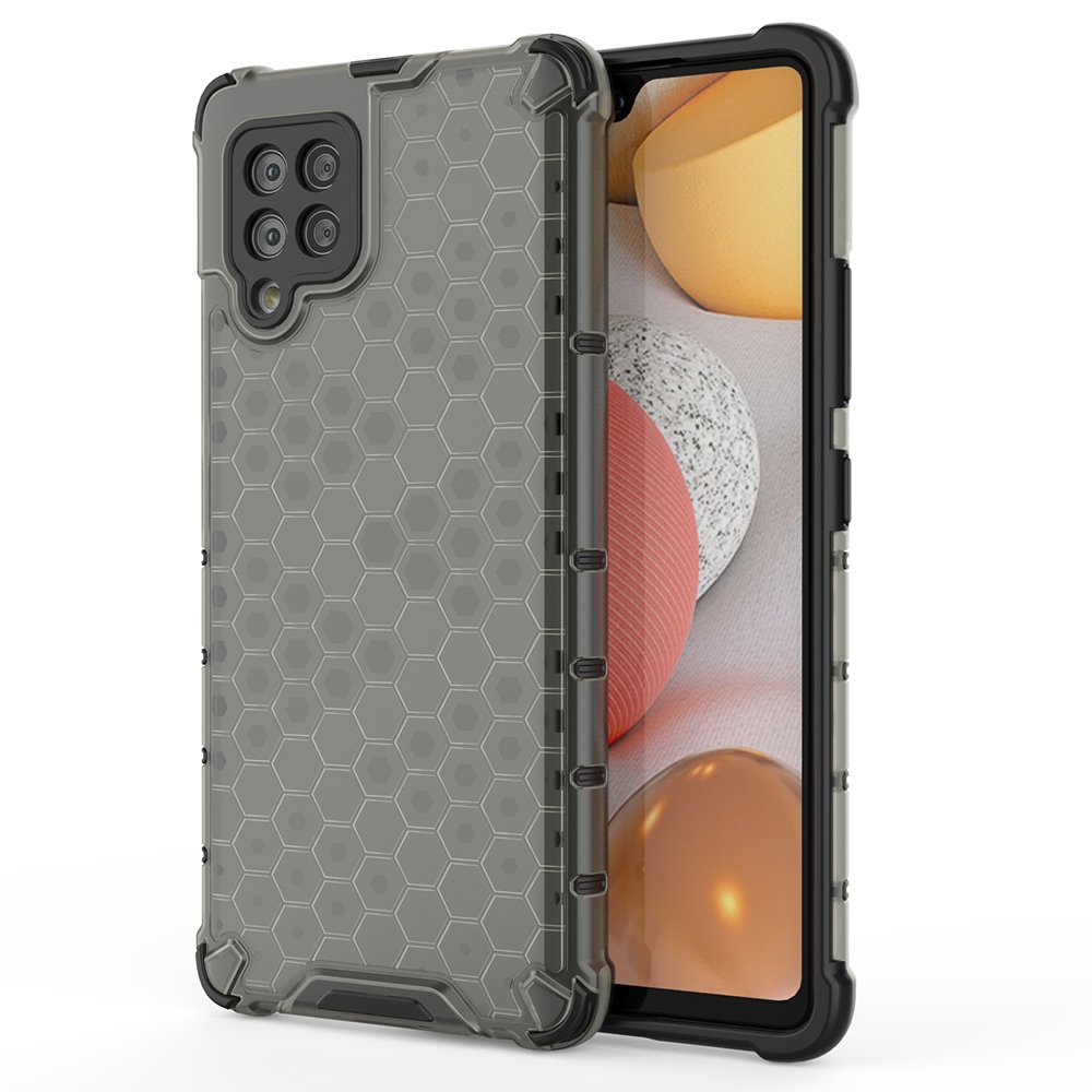 Honeycomb dėklas šarvuotas su TPU buferiu Samsung Galaxy A42 5G juodas