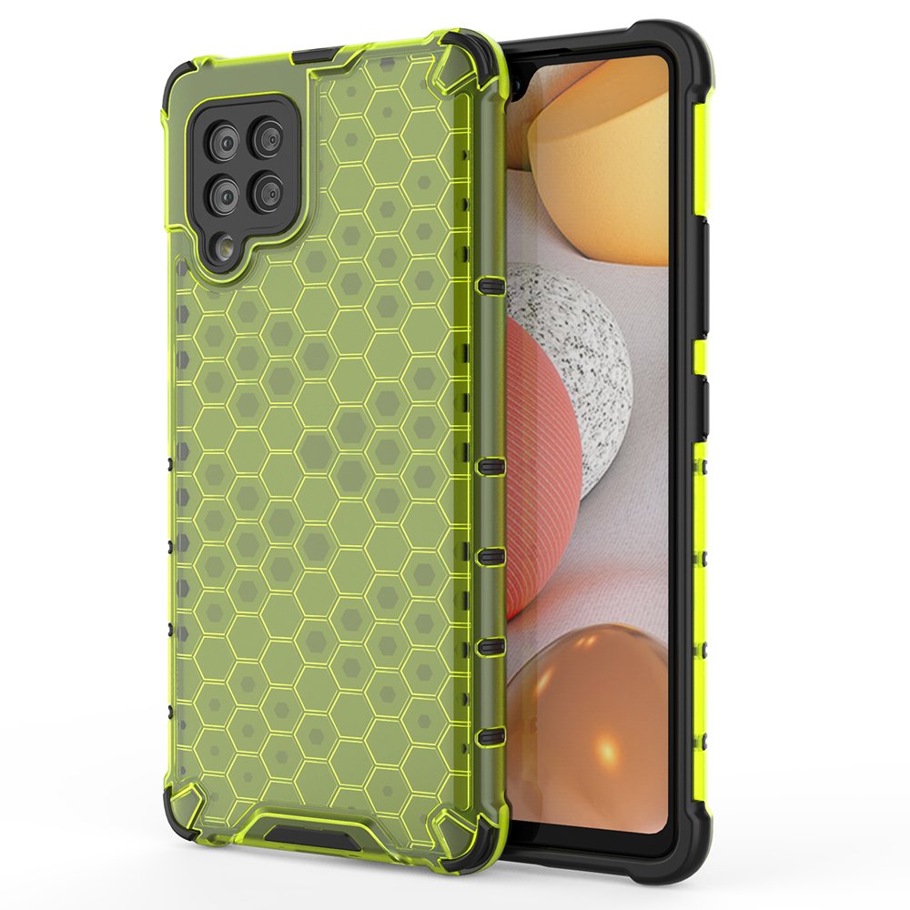 Honeycomb dėklas šarvuotas su TPU buferiu Samsung Galaxy A42 5G žalias