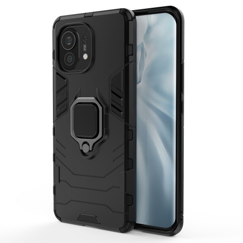Telefono dėklas Ring Armor Xiaomi Mi 11 juodas