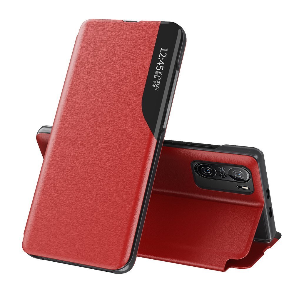 Eco Leather View Case элегантный чехол-книжка с функцией подставки Xiaomi Redmi K40 Pro + / K40 Pro / K40 / Poco F3 красный