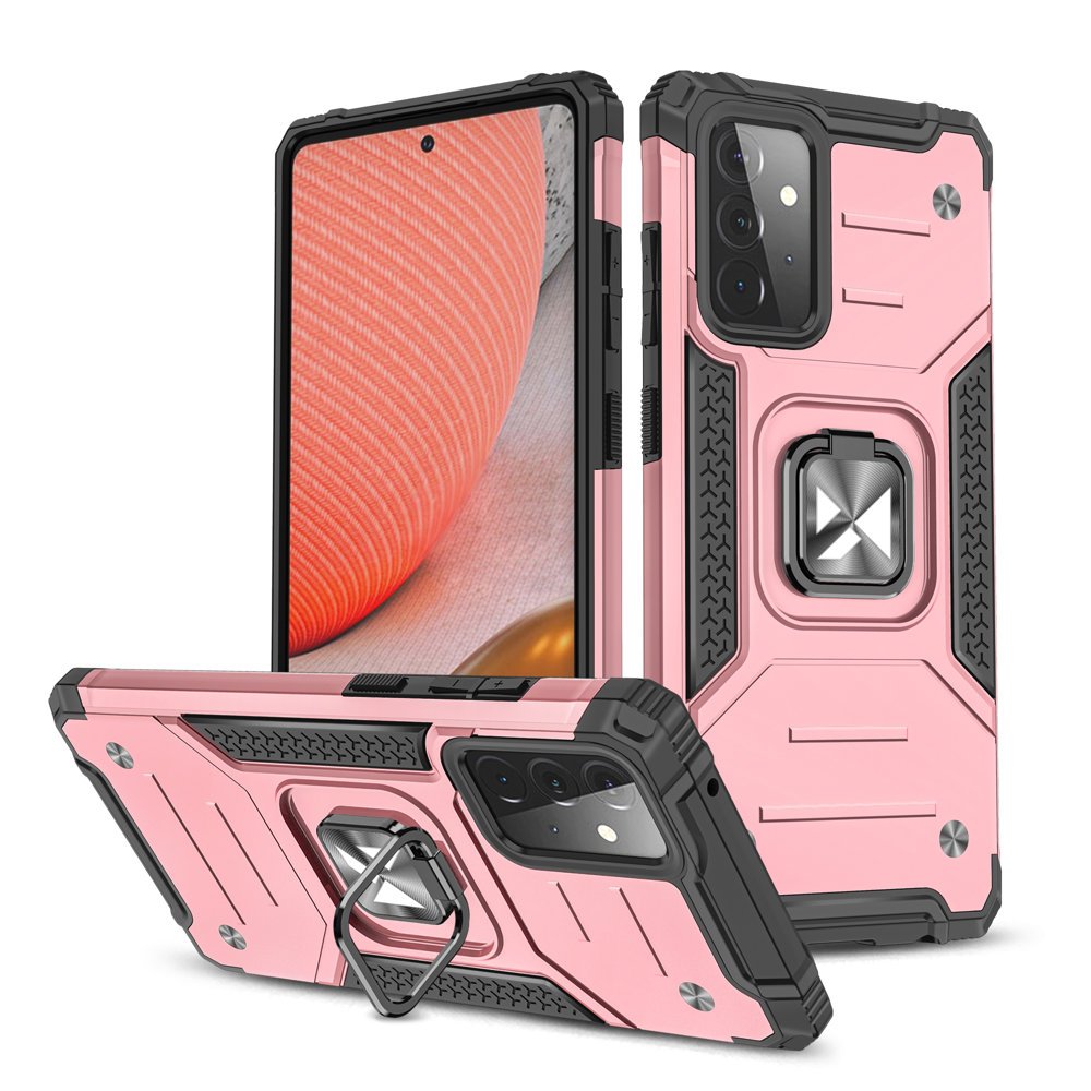Wozinsky Ring Armor Case с подставкой прочный защищённый чехол для Samsung Galaxy A72 4G розовый