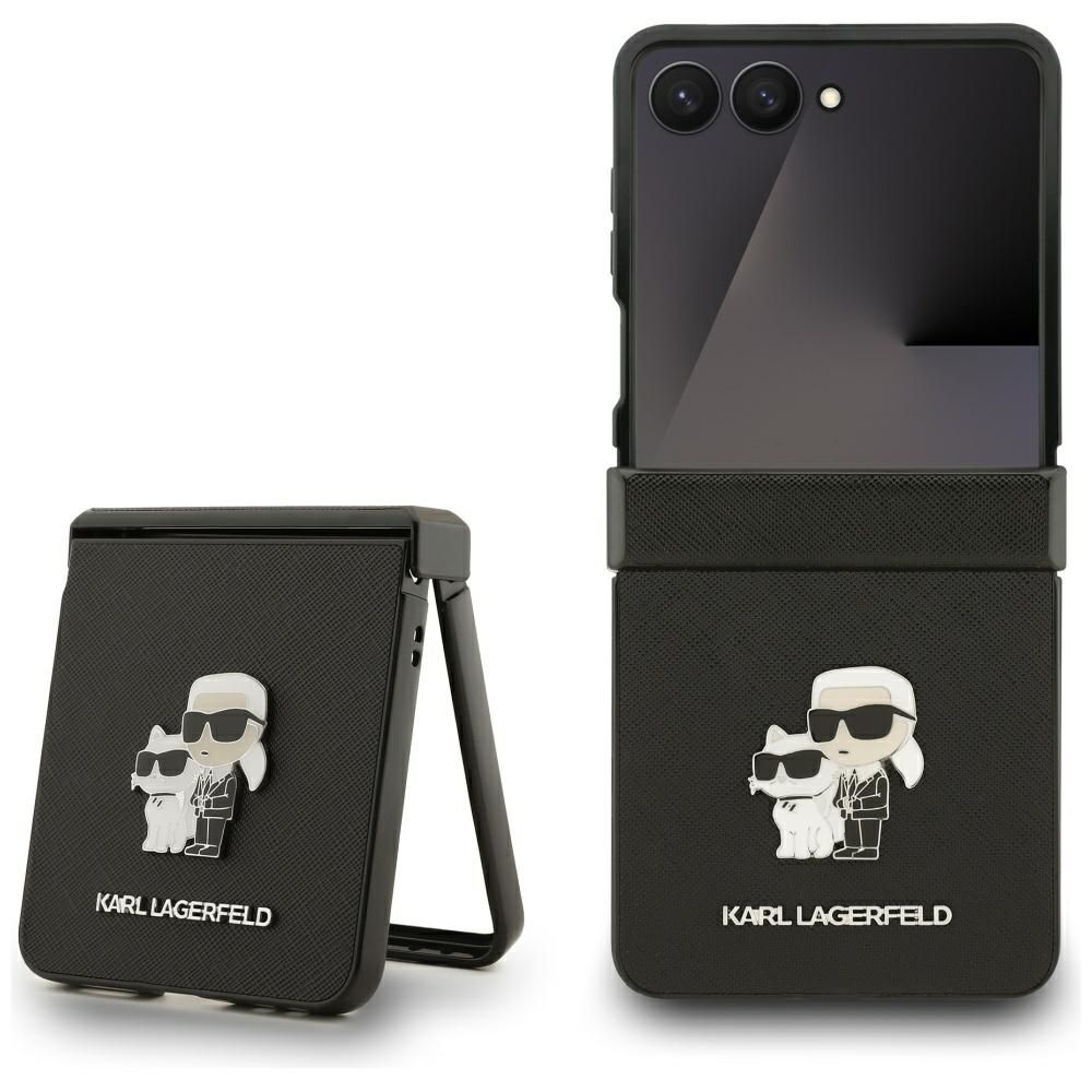 KARL LAGERFELD чехол для SAMSUNG Z Flip7 KLHCZF7SAPKCNPK (Saffiano KC PIN) чёрный