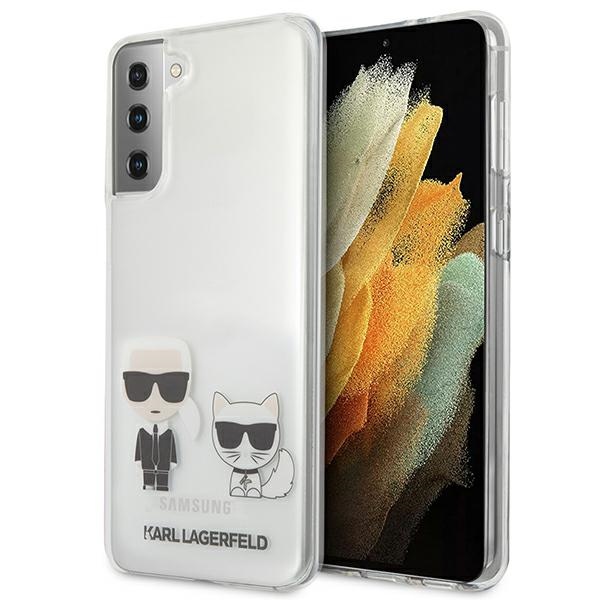 Karl Lagerfeld Karl&Choupette dėklas Samsung Galaxy S21+ - skaidrus