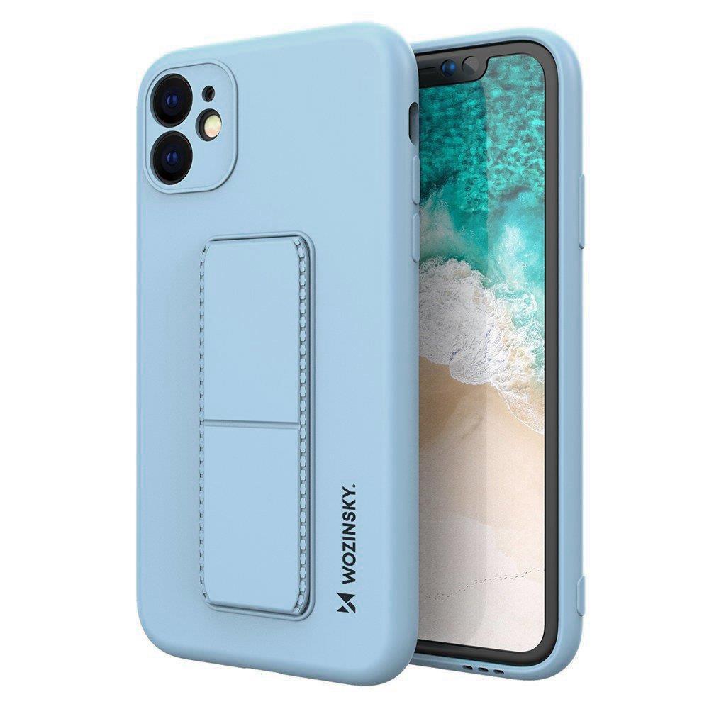 Wozinsky Kickstand Case Silicone Case with Stand for Samsung Galaxy A72 4G Light Blue