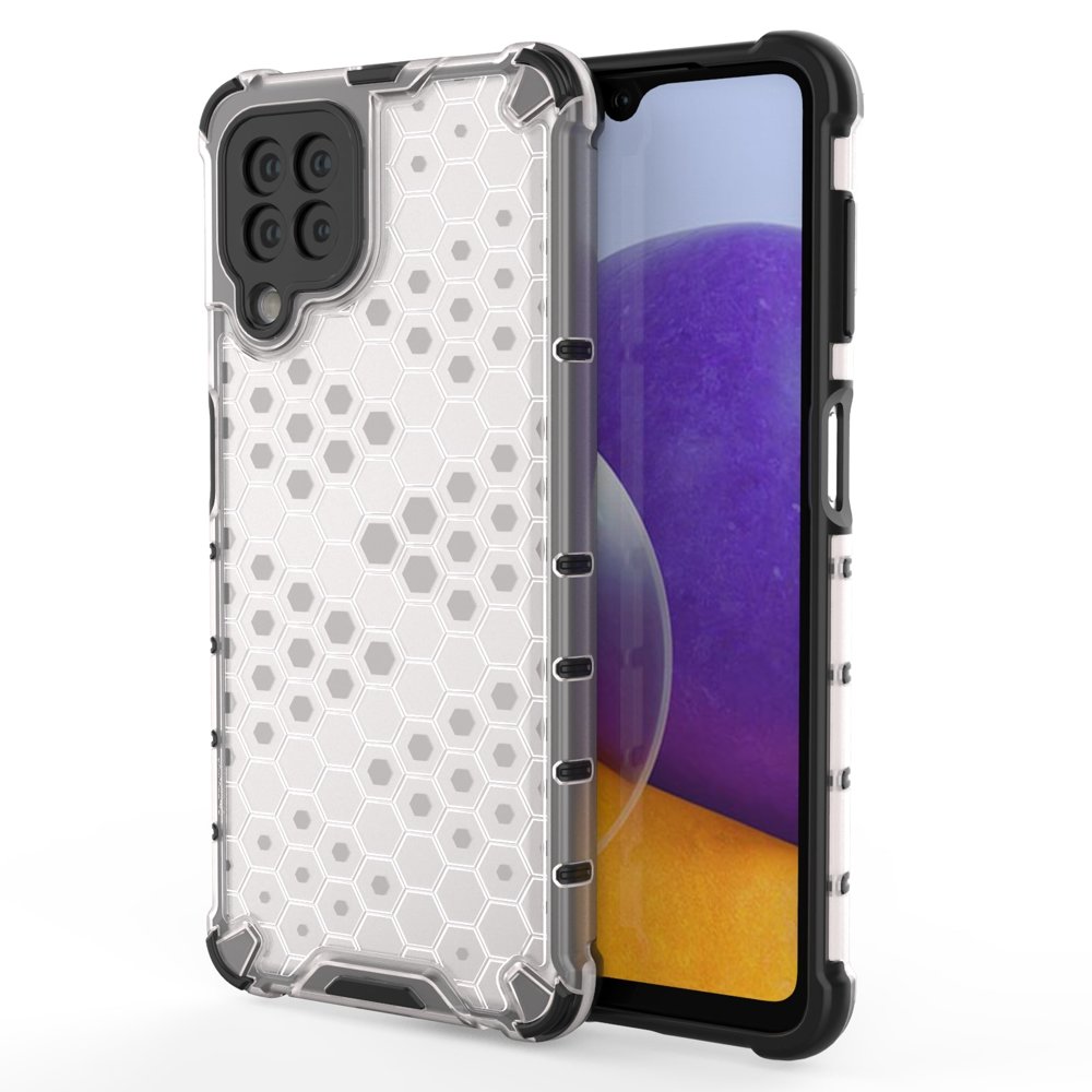 Honeycomb dėklas apsauginis su TPU buferiu Samsung Galaxy A22 4G skaidrus