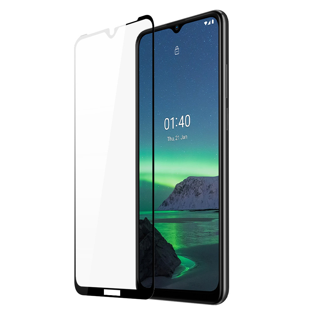 Dux Ducis 10D закалённое стекло Tough защитная плёнка Full Coverage с рамкой для Nokia 1.4 прозрачный (case friendly)