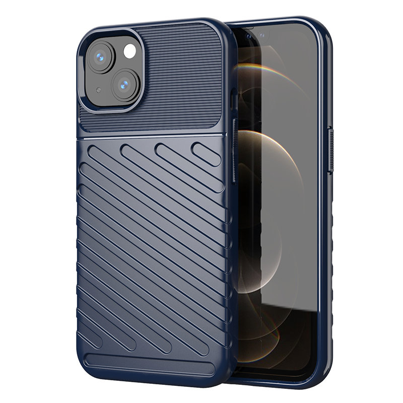 Thunder Case гибкий прочный защищённый TPU чехол для iPhone 13 mini синий