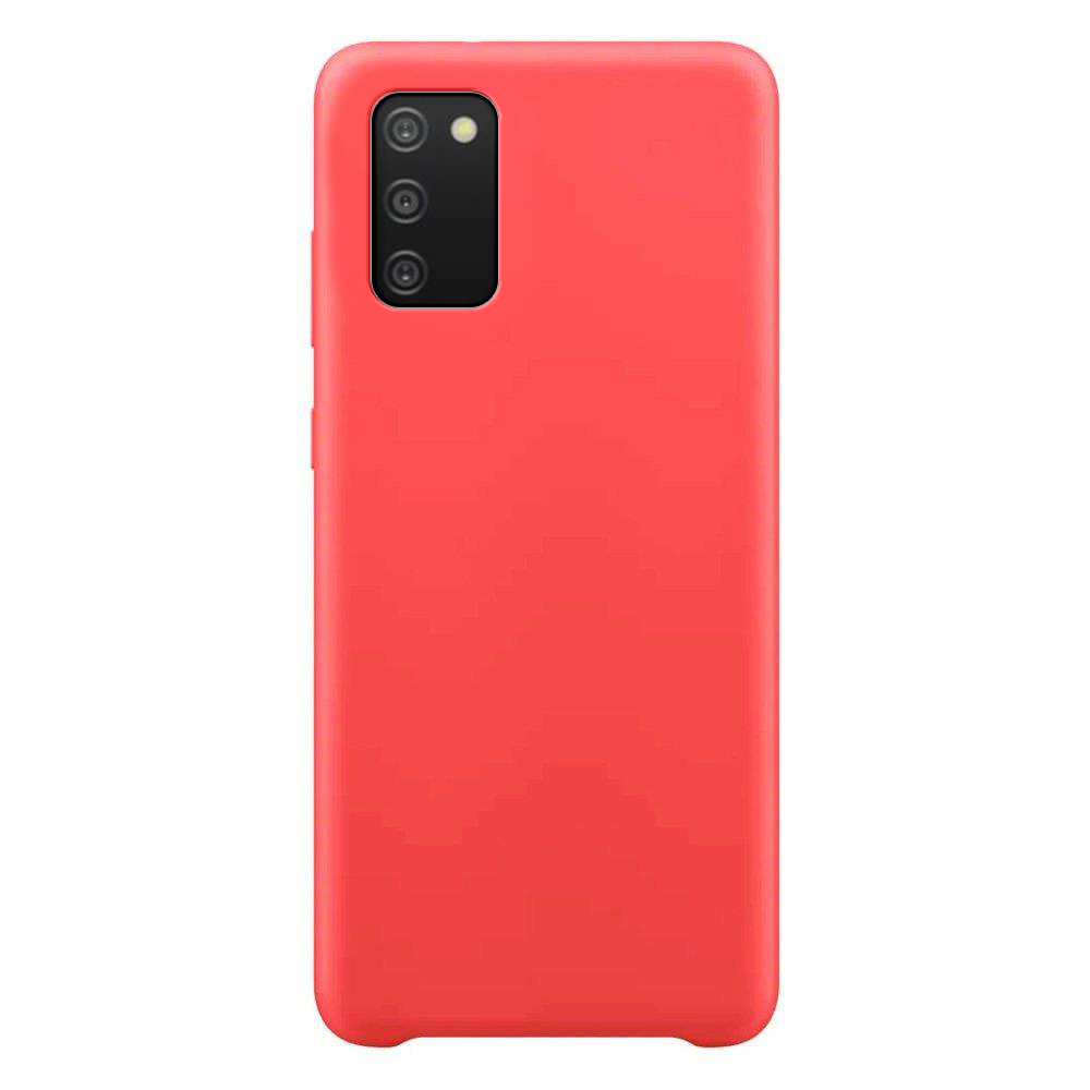 Silicone Чехол мягкий гибкий резиновый для Samsung Galaxy A03s красный
