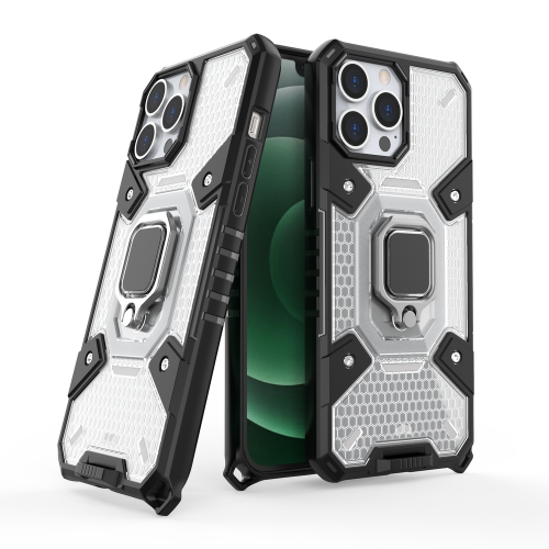 Dėklas Capsule Ring Case, skirtas Apple iPhone 13 Pro, skaidrus