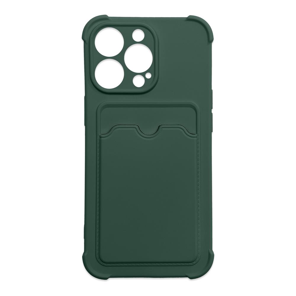 Card Armor Case чехол-кошелёк для Xiaomi Redmi 10X 4G / Xiaomi Redmi Note 9 силиконовый бронированный с воздушной подушкой зелёный