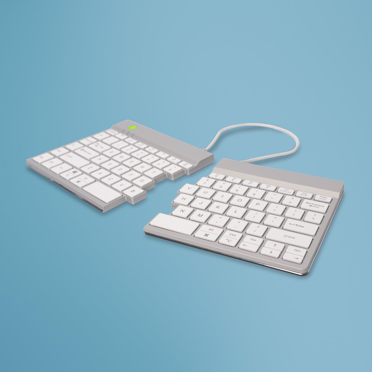 Belaidė kompaktiška klaviatūra Break balta R-Go Tools