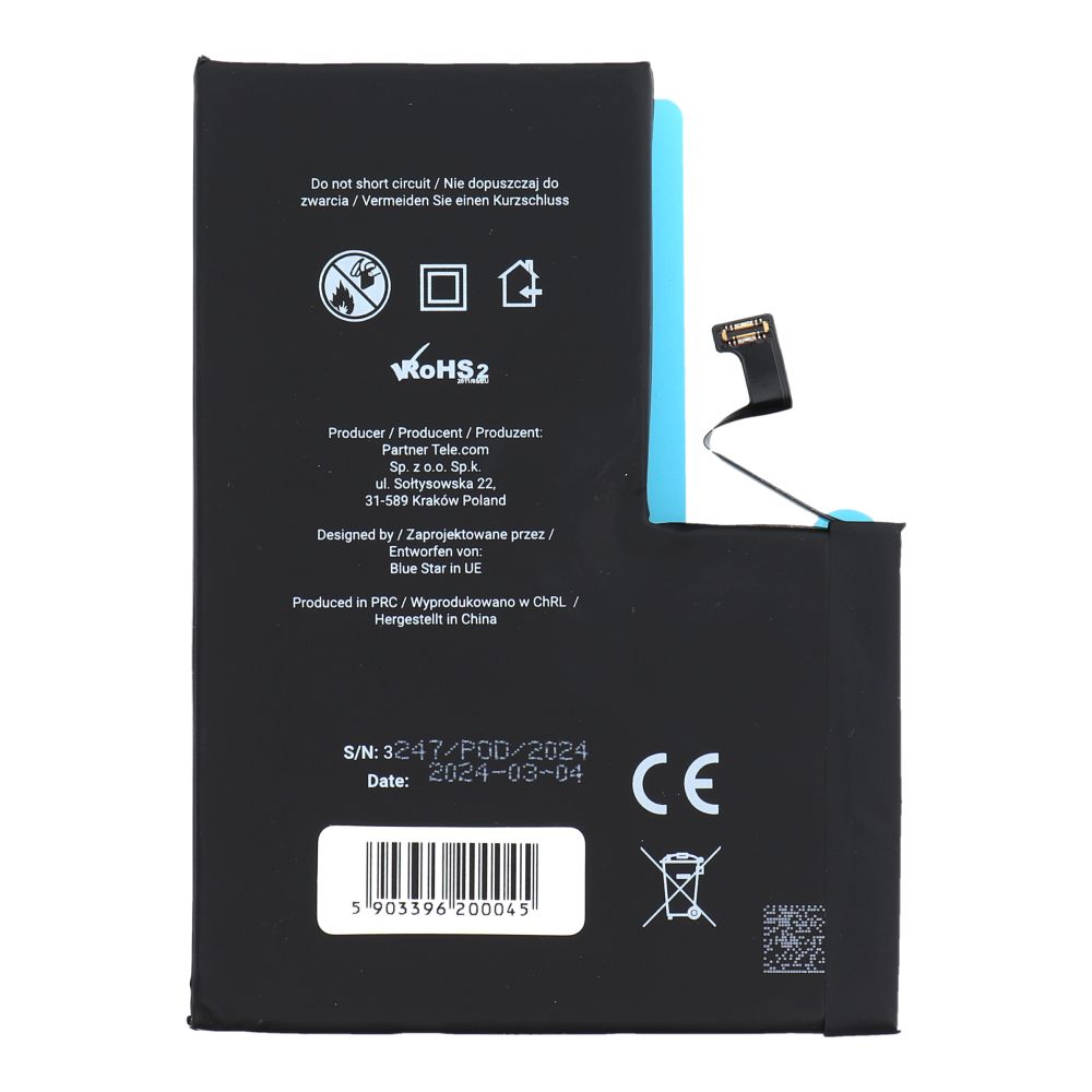 Аккумулятор для iPhone 13 PRO MAX 4352 мАч Blue Star HQ