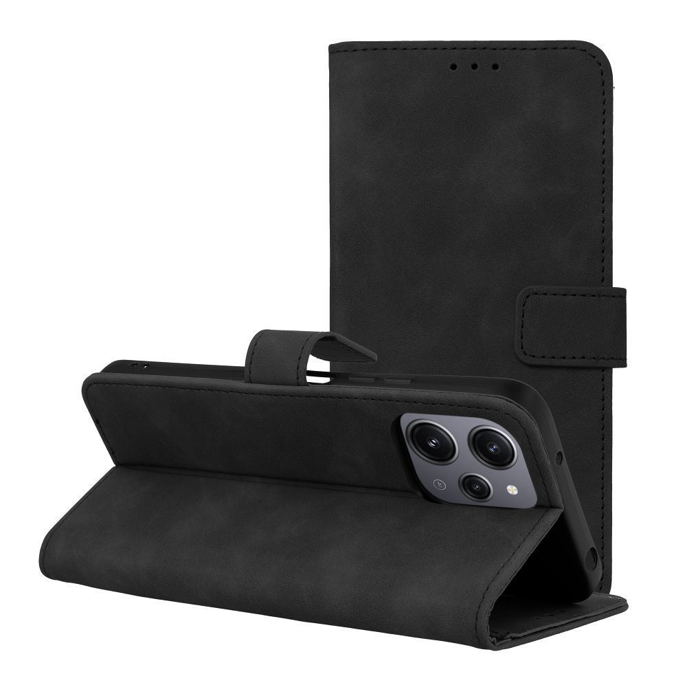 TENDER knygos dėklas telefonui XIAOMI Redmi 12 4G / 12 5G juodas