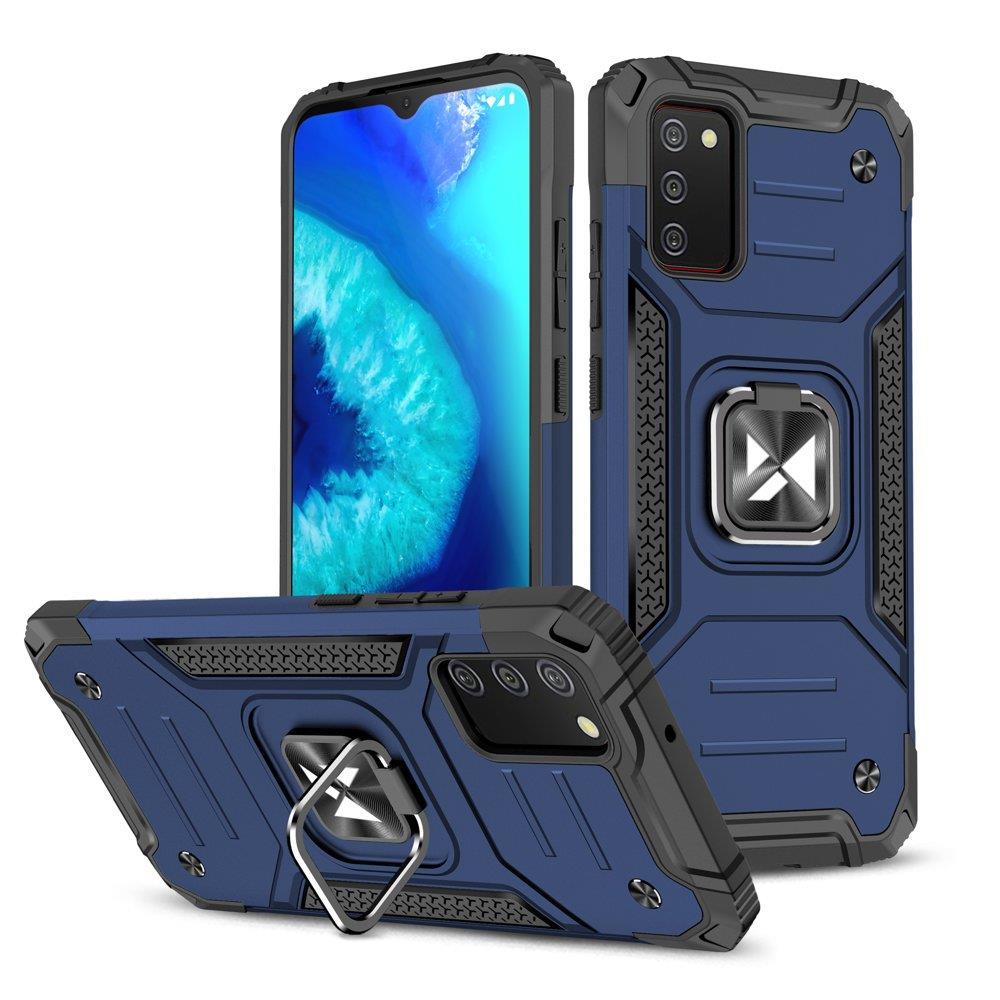 Wozinsky Ring Armor прочный гибридный чехол + магнитный держатель для Samsung Galaxy A03s синий