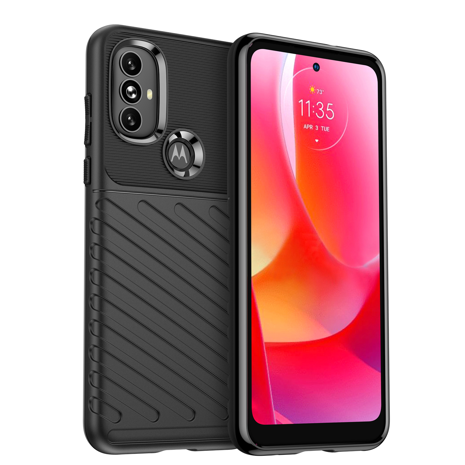 Thunder Case гибкий бронированный чехол для Motorola Moto G Power 2022 чёрный