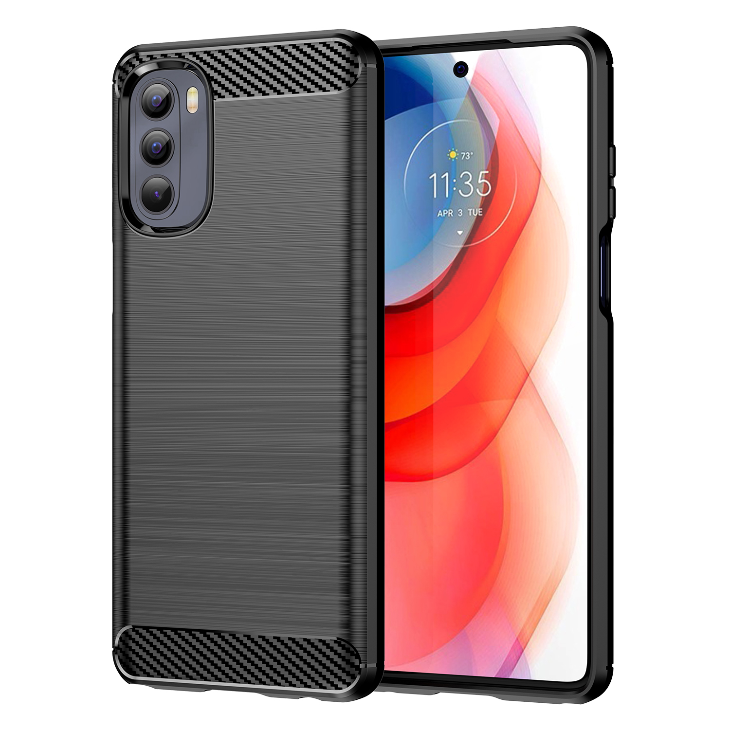 Anglies dėklas lankstus apvalkalas Motorola Moto G Stylus 2022 juodas