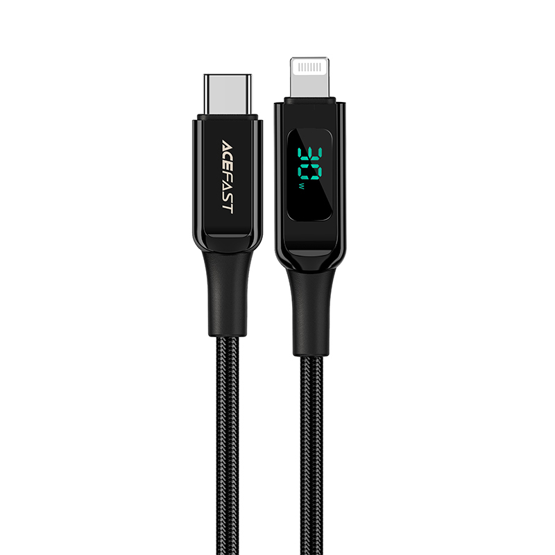 USB kabelis Acefast C6-01 MFi PD30W USB-C to Lightning 1.2m juodas
