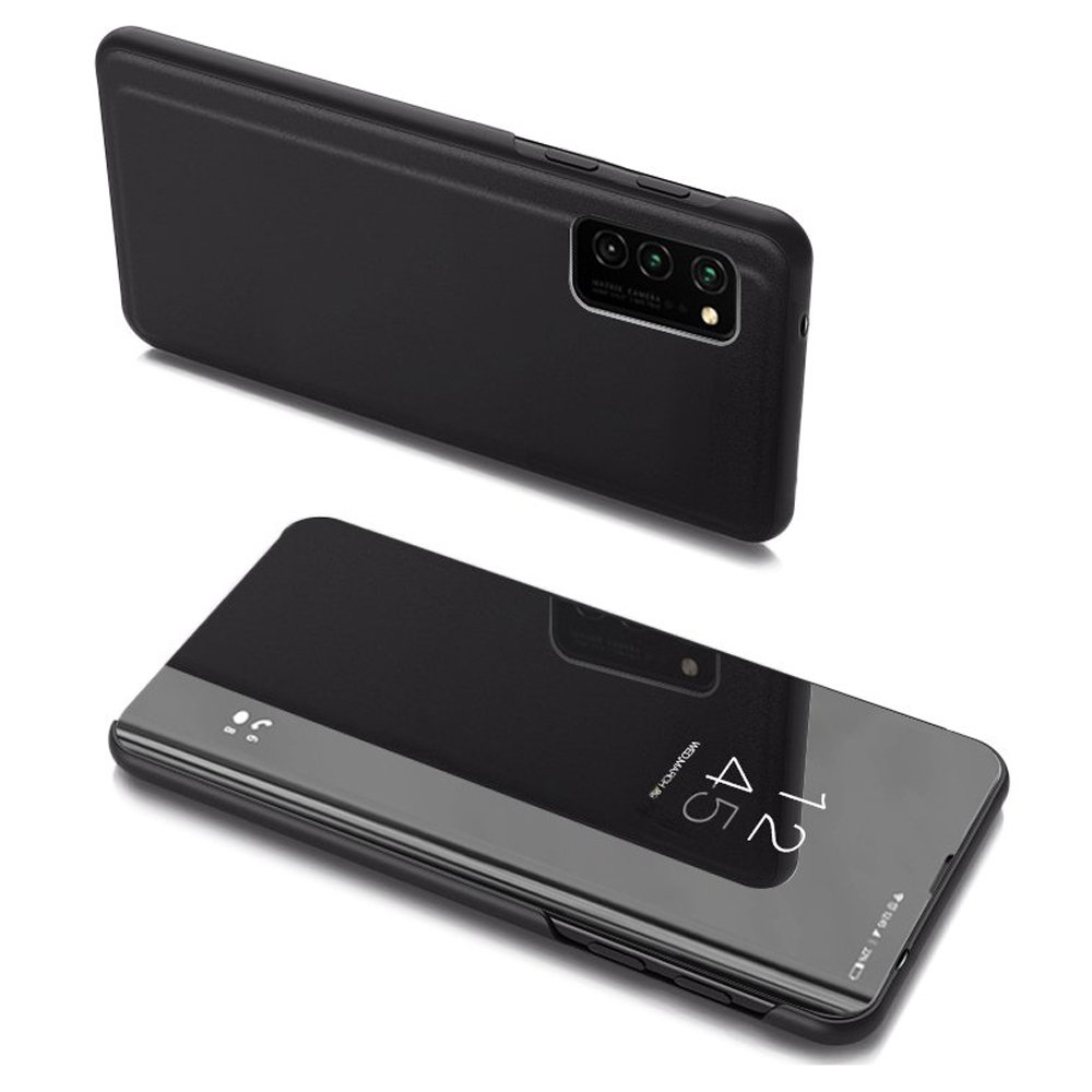 Clear View atverčiamas dėklas telefonui Samsung Galaxy A03s (166.5) juoda