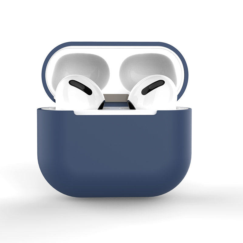 Чехол для AirPods 2 / AirPods 1 силиконовый мягкий для наушников синий (case C)