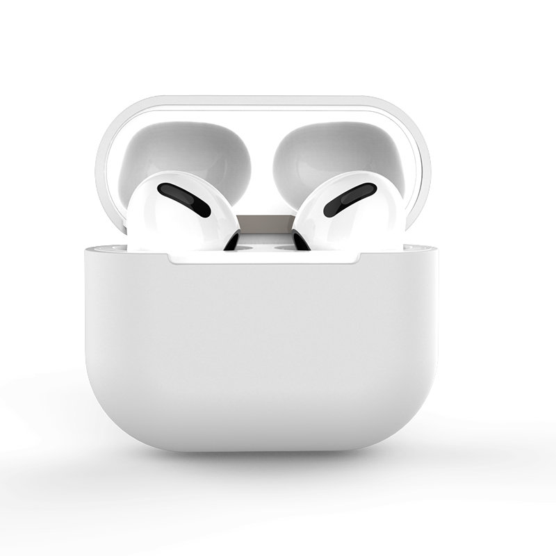 Чехол для AirPods 2 / AirPods 1 силиконовый мягкий для наушников белый (case C)