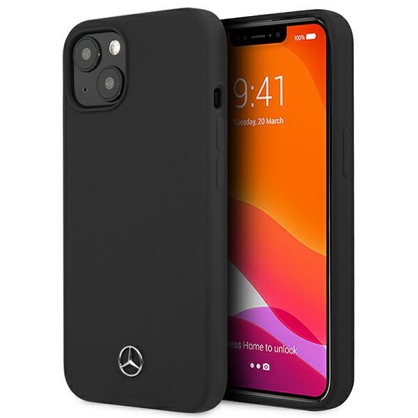 Mercedes Silikoninė Linija Dėklas iPhone 13 mini - Juodas