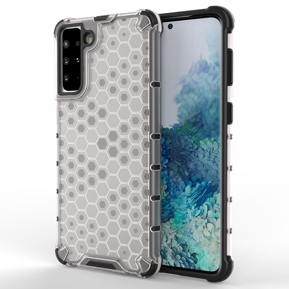 Honeycomb case бронированный чехол с гелевой рамкой для Samsung Galaxy S22+ (S22 Plus) прозрачный