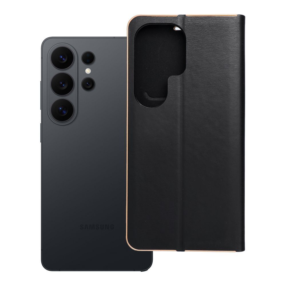 Чехол-книжка Samsung S26 ULTRA Luna Book Gold черный