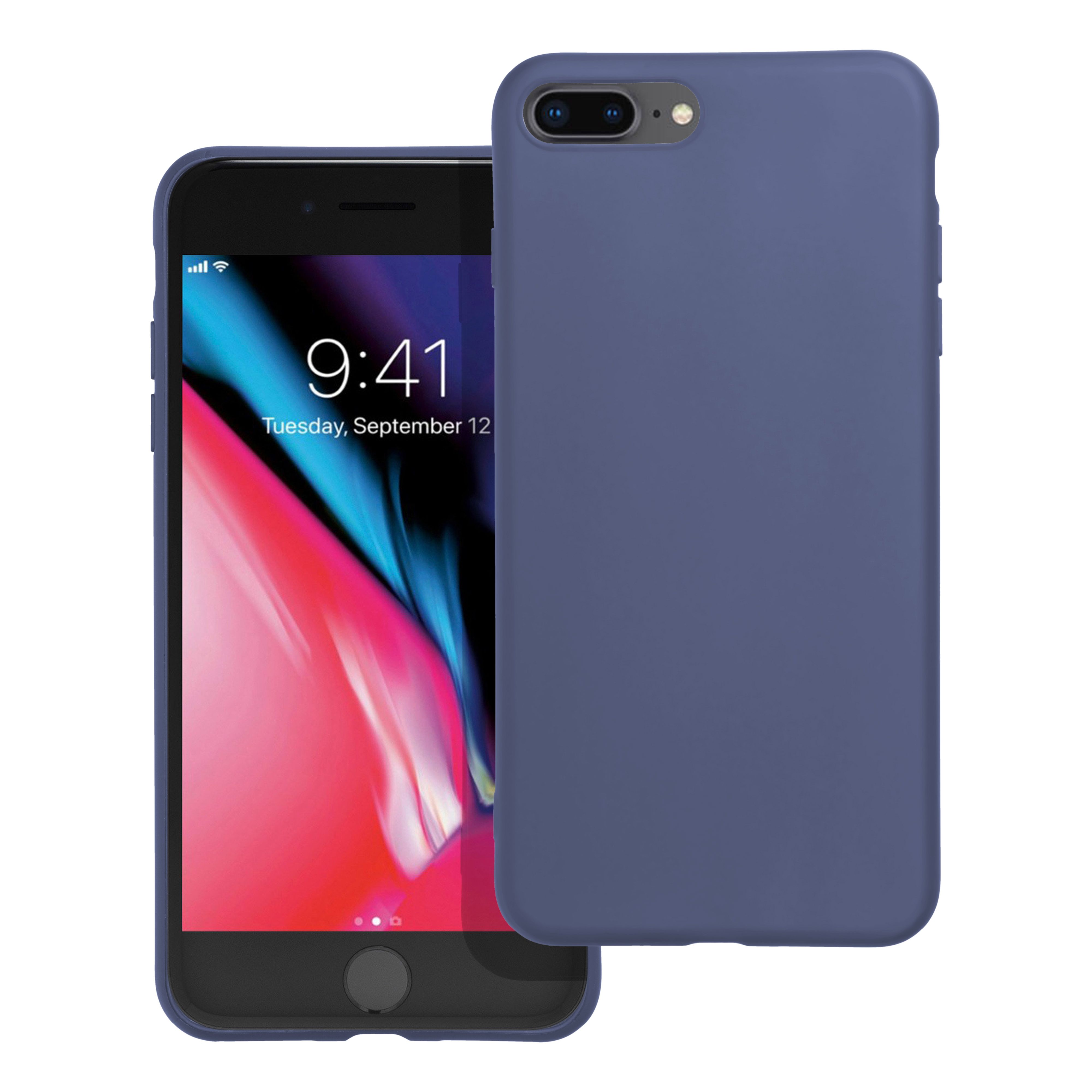 Чехол для iPhone 7 PLUS / 8 PLUS, матовый синий