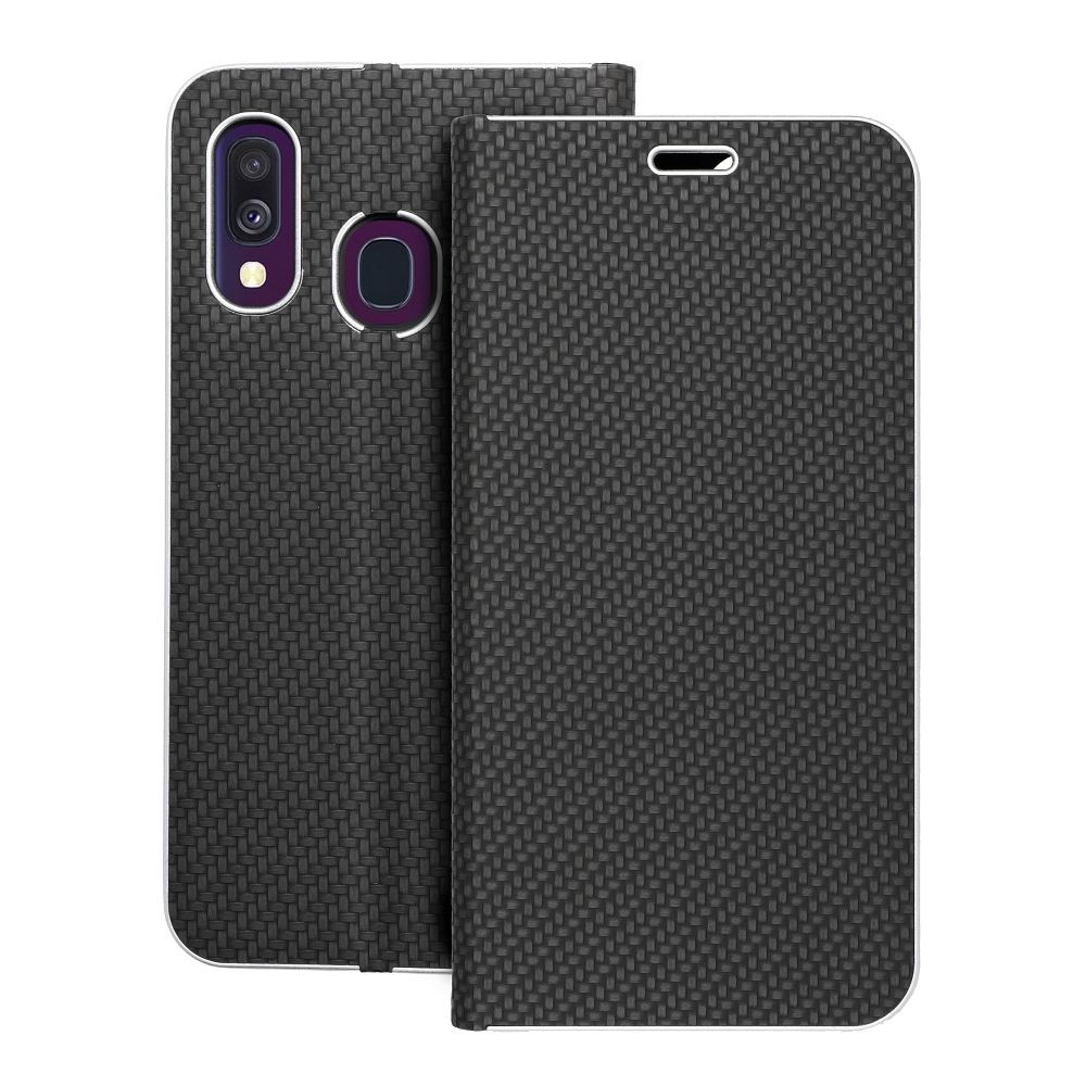 Flip case for Samsung A40 Luna Book Carbon black