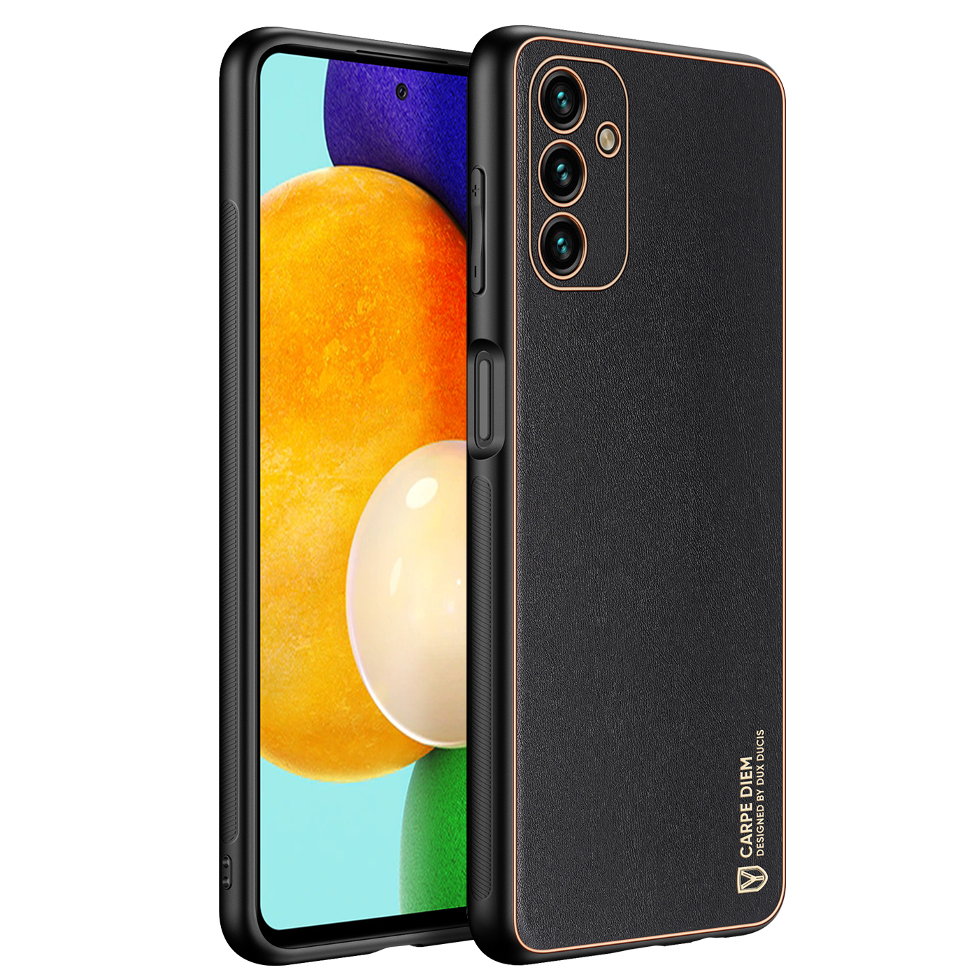 Dux Ducis Yolo elegantiškas dėklas telefonui iš ekologiškos odos Samsung Galaxy A13 5G juodas
