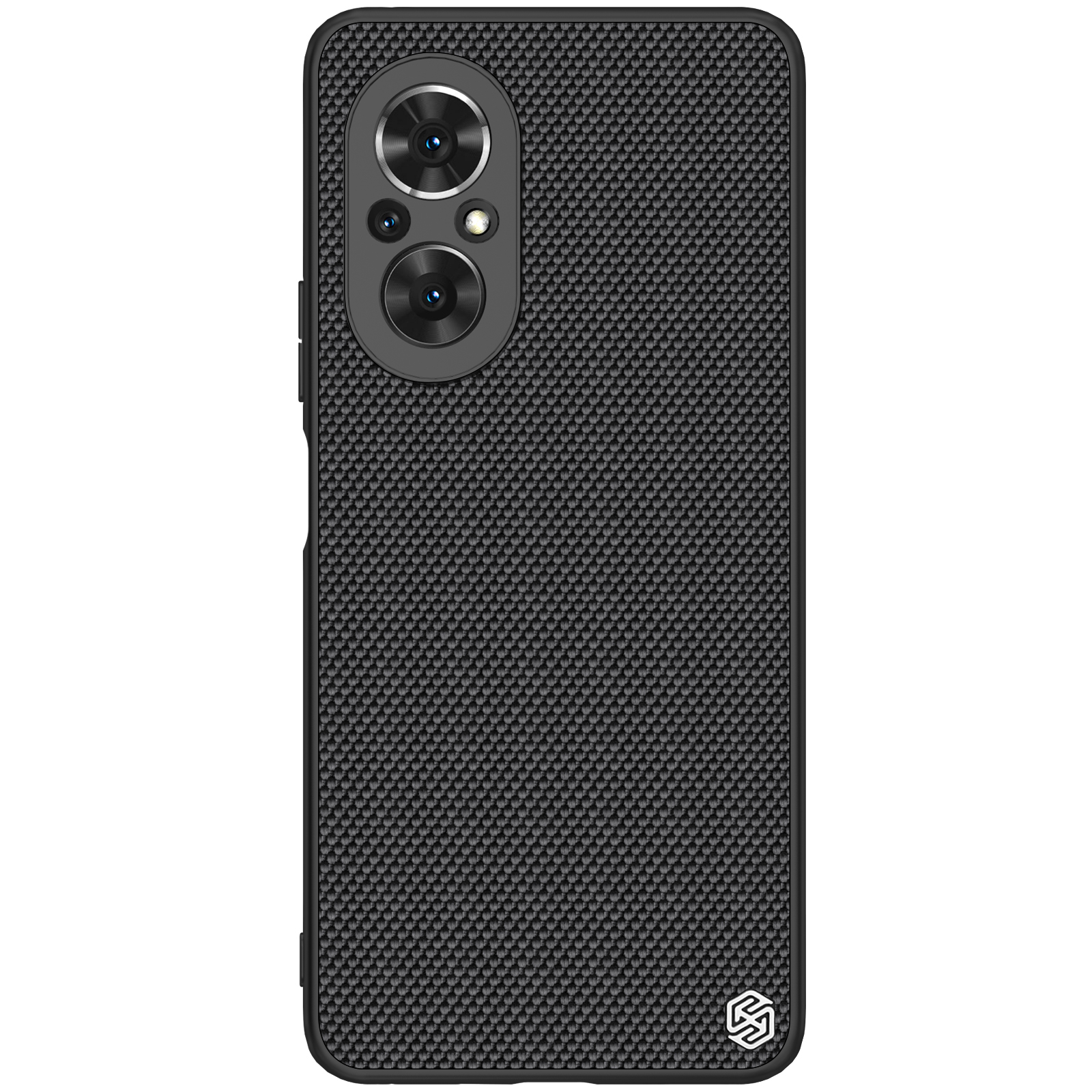 Nillkin Textured dėklas patvarus sustiprintas dėklas su gelio rėmu ir nailono nugarėle Honor 50 SE juodas