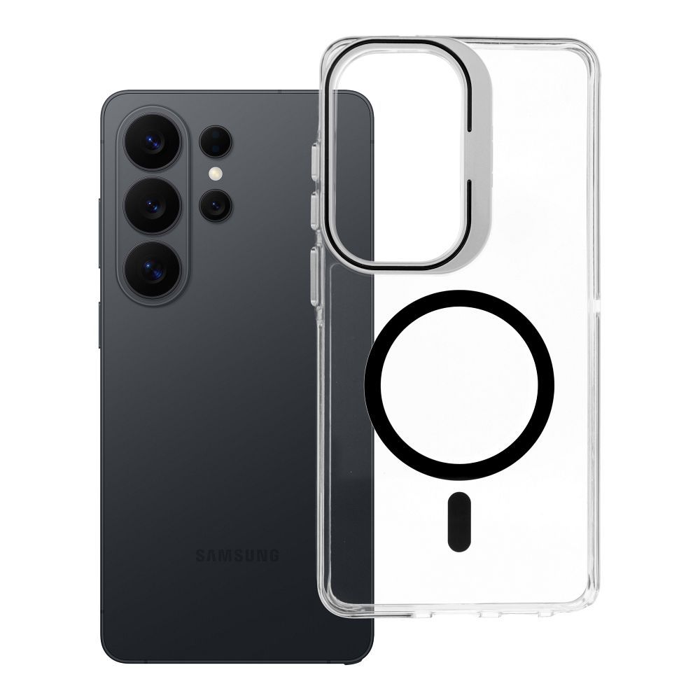 Чехол для Samsung S26 Ultra Lens Mag Cover совместимый с MagSafe чёрный