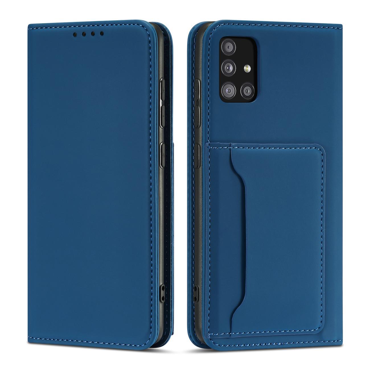 Magnet Card Case чехол для Samsung Galaxy A13 5G кошелёк-чехол с держателем для карт синий