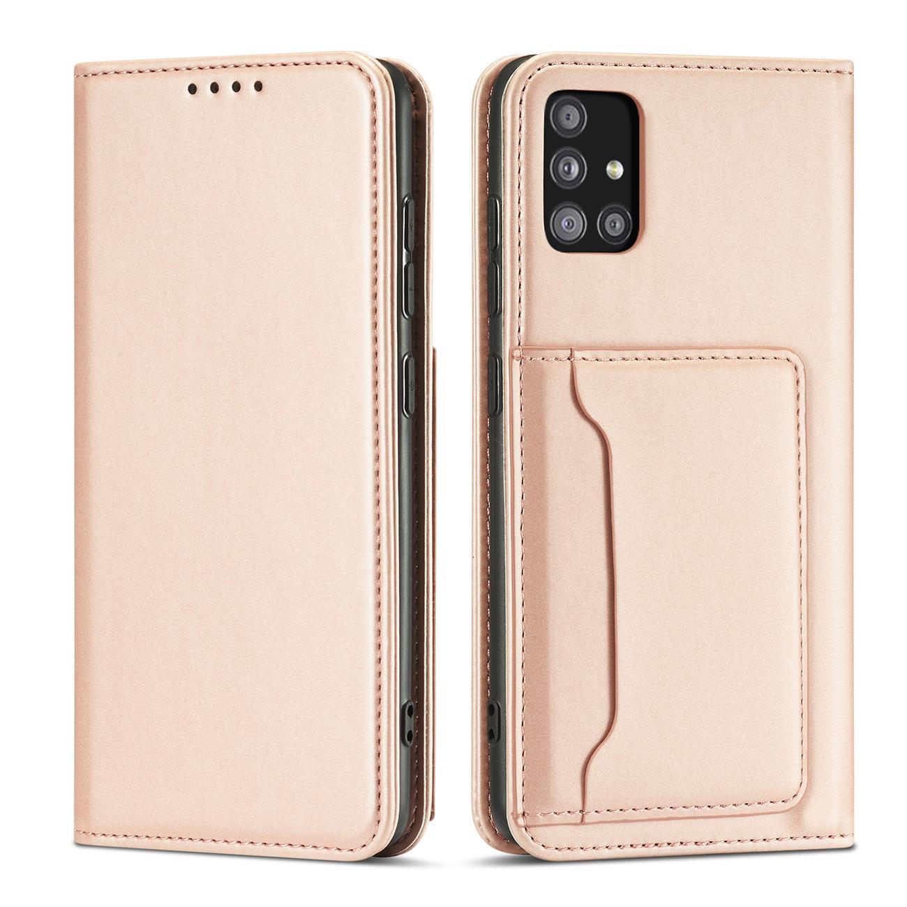 Magnet Card Case чехол для Samsung Galaxy A13 5G кошелёк-чехол с держателем для карт розовый